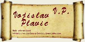 Vojislav Plavić vizit kartica